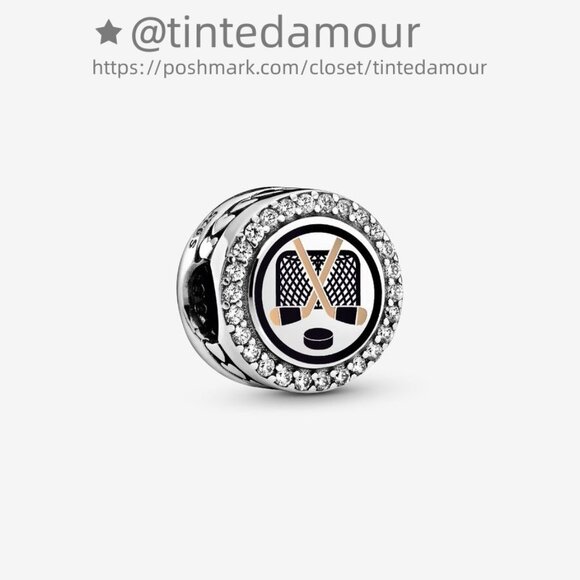 Pandora Engravable Hockey Charm|Pendant - Picture 1 of 2